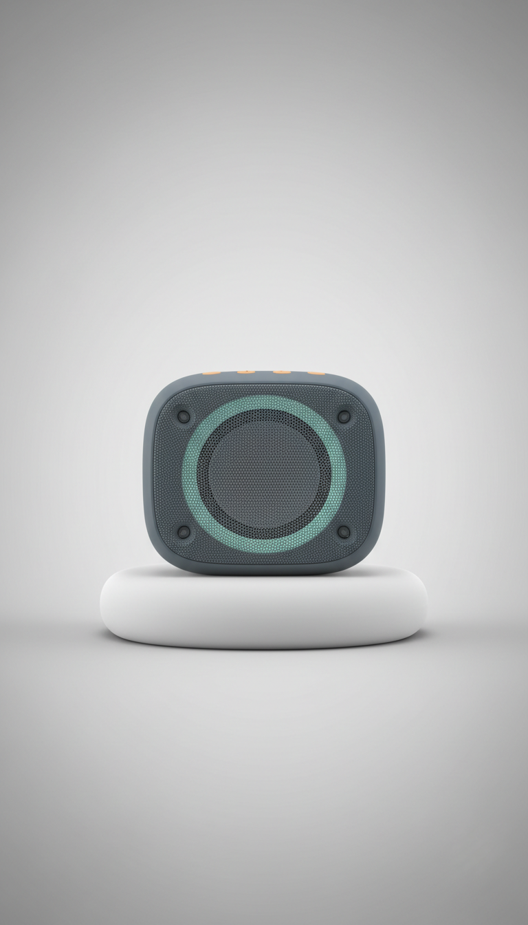 Portable Bluetooth Speaker with Glass Top